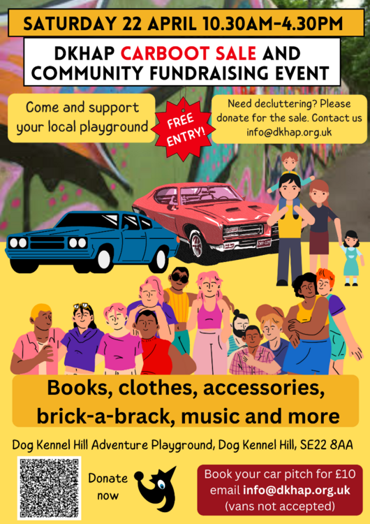 Poster A4 carboot sale 22 April DKHAP.png