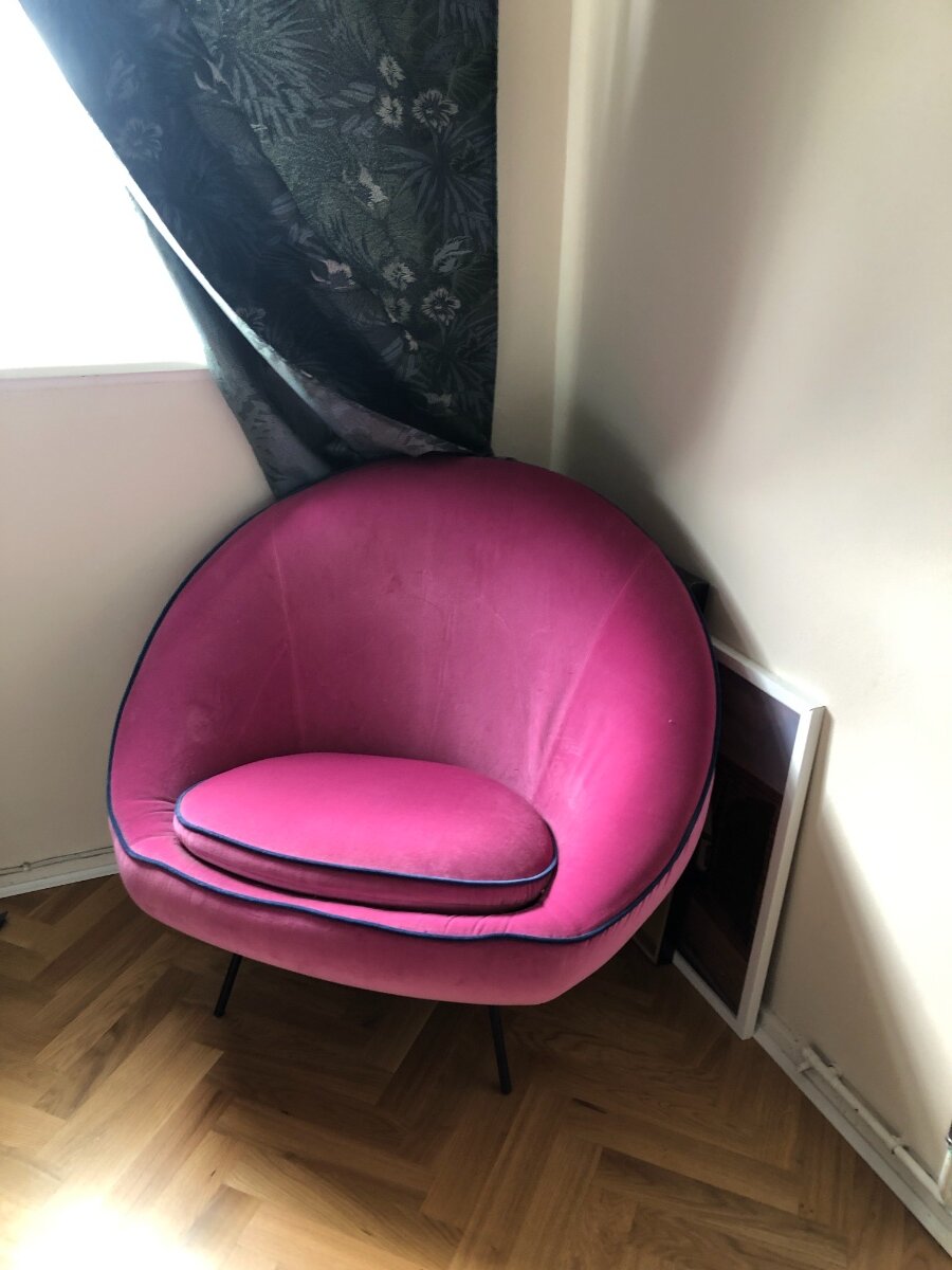free pink velvet chair For Sale Items Offered East Dulwich