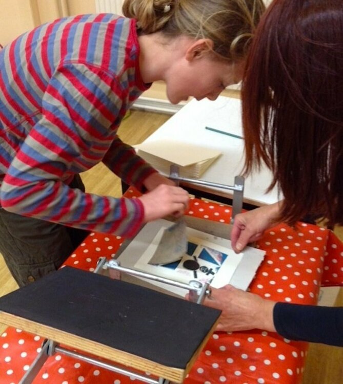 F printing on press.JPG