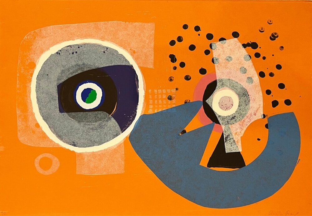 Emma Mason ORANGE screen print c.1980 by Alistair Grant (1925-1997 300dpi high res.jpg