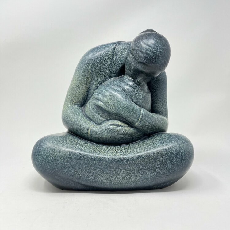 HaresFur Mother and child large stoneware sculpture by Gunnar Nylund, Rörstrand, Sweden, c1942. Signed and numbered #11:100 highh res.jpg
