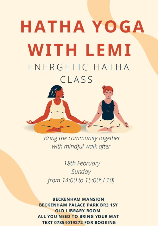 HATHA YOGA WITH ENERGETIC FLOW on 18th Feb at 2