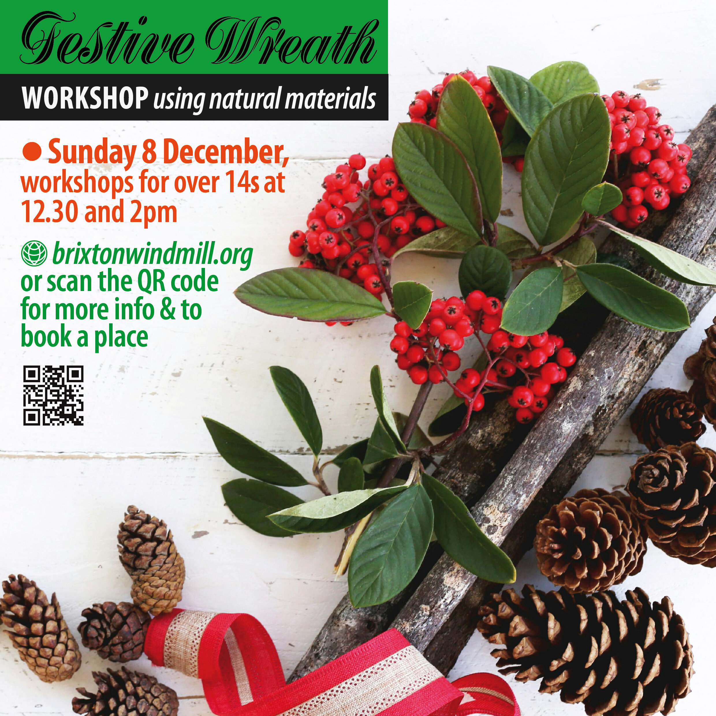 Festive Wreath Workshops at Brixton Windmill