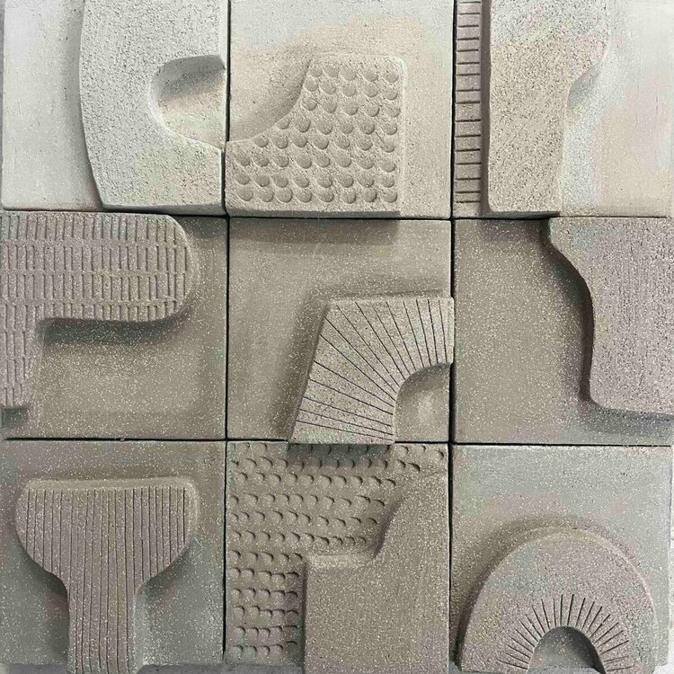 Lou Power Ceramics unfired and unglazed tiles, work in progress 2 lo res.jpg