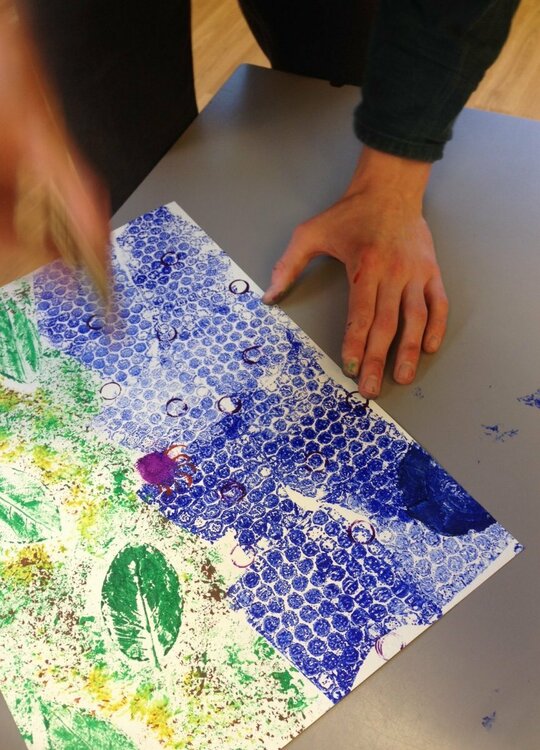 Printing from found objects.JPG