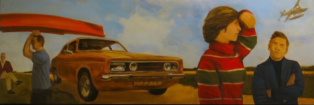 funny what love can do.40 x 140 cm Oil on Board £5,500 jpeg.jpeg